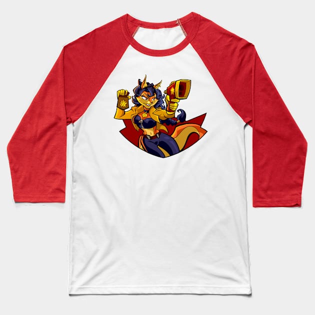 Carmelita Fox Baseball T-Shirt by Nicole Nichols